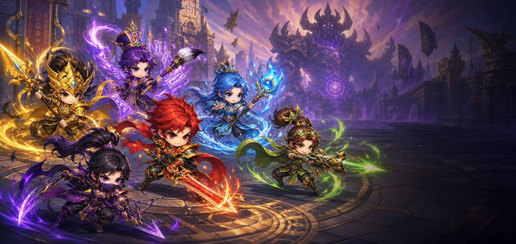 Sáu class chibi chiến đấu trên KOW WebGL
